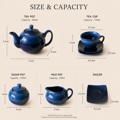 Midnight Azure™ Signature Tea Set (7-Piece Collection)