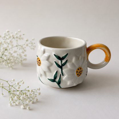 Daisy Bloom™ Textured Coffee Mug