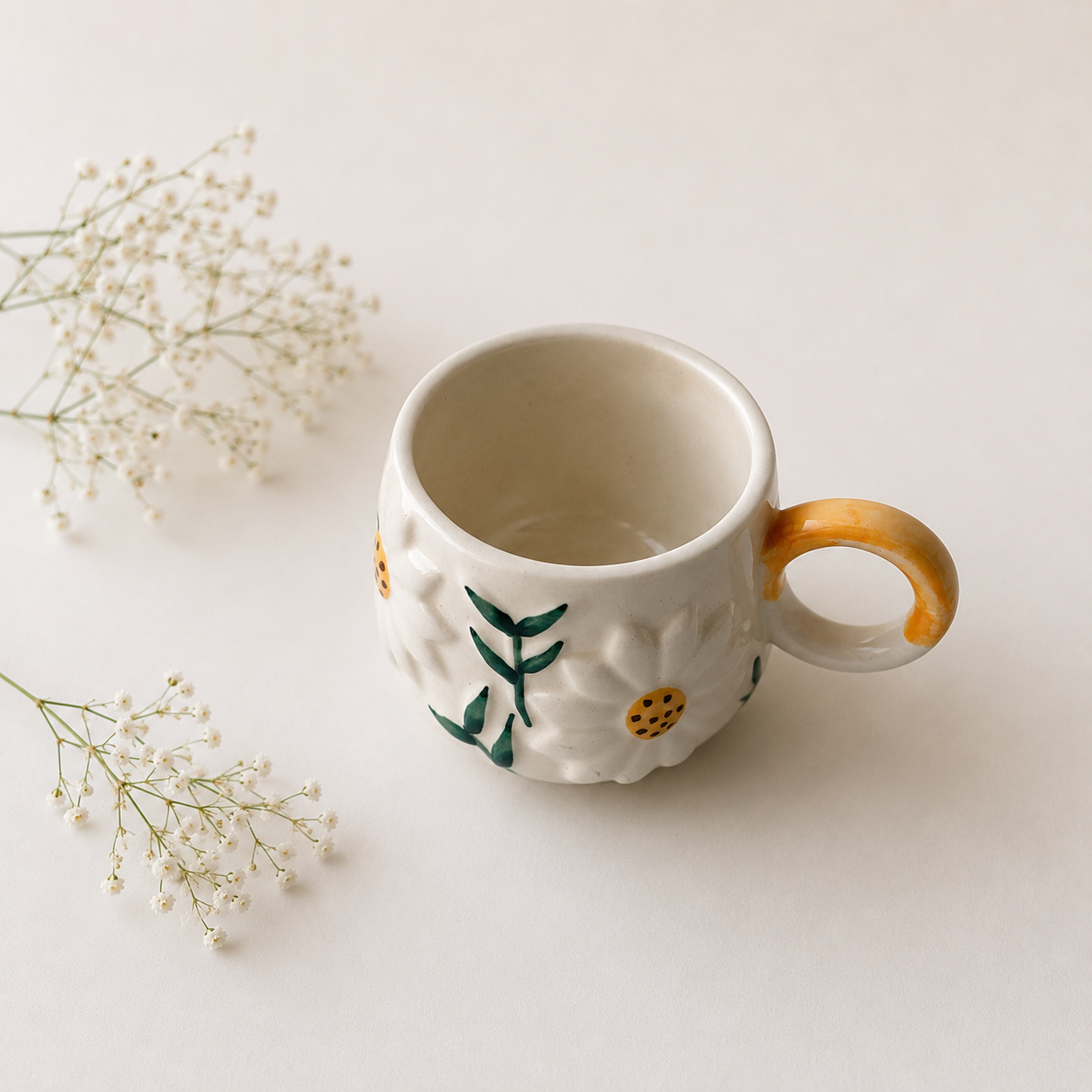 Daisy Bloom™ Textured Coffee Mug