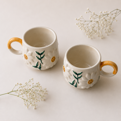 Daisy Bloom™ Textured Coffee Mug