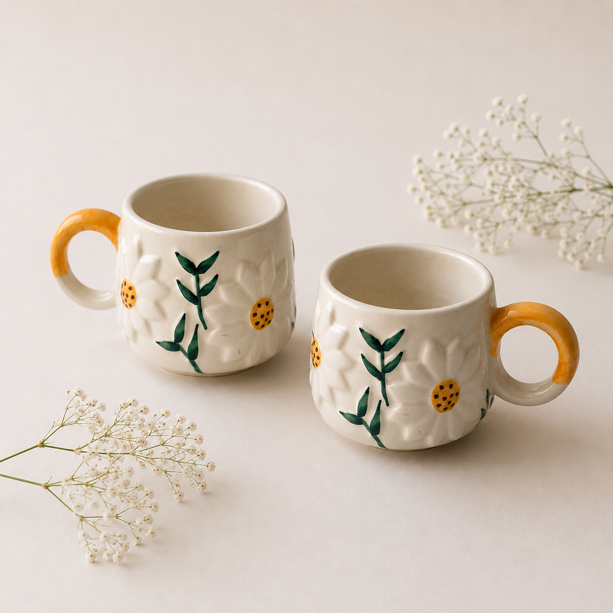 Daisy Bloom™ Textured Coffee Mug