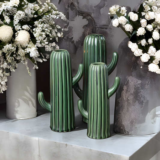 The Cactus Vase Set (Set of 3)
