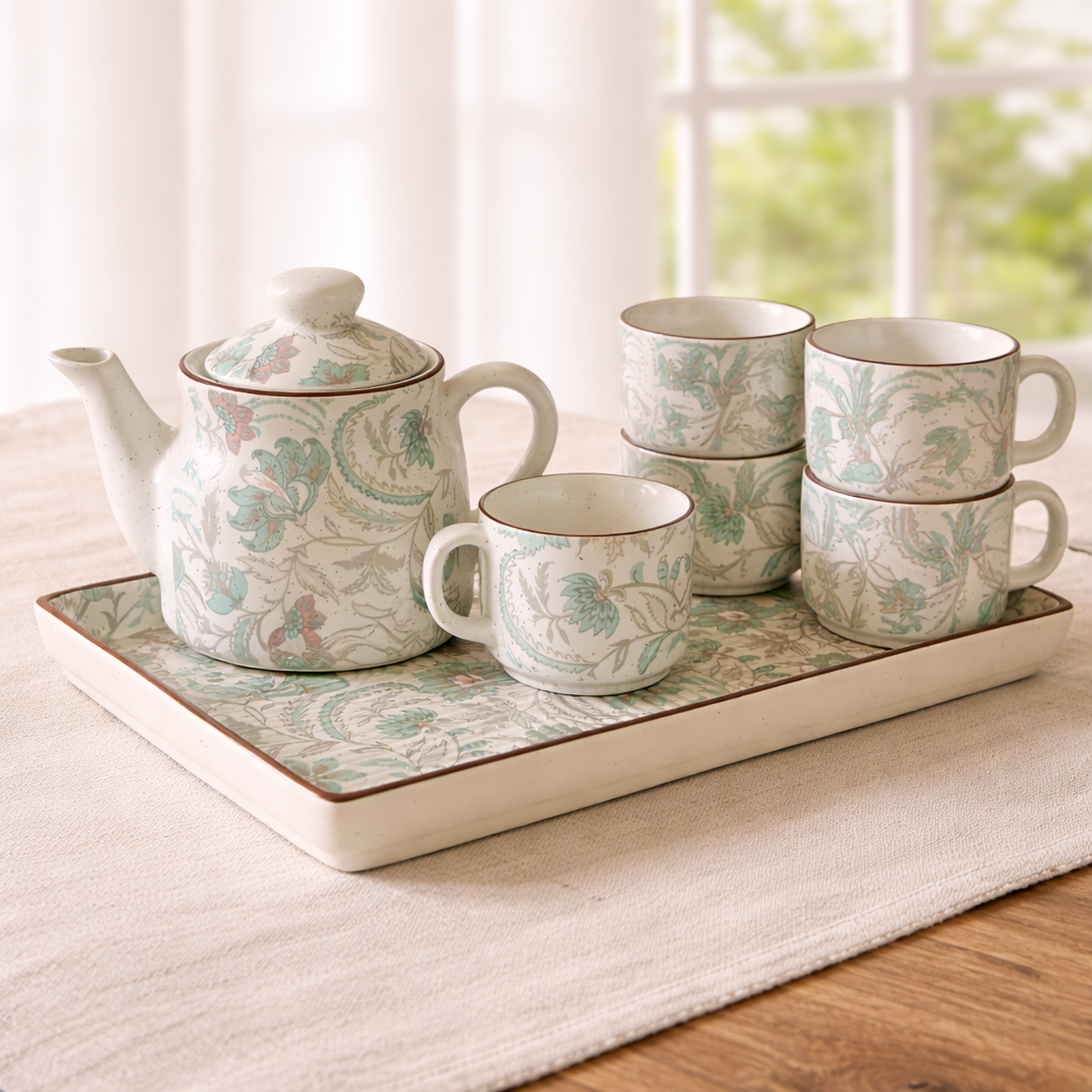 Verdant Paisley™ Heritage Tea Set (6-Piece Collection)