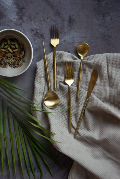 Gold Matte Cutlery Set