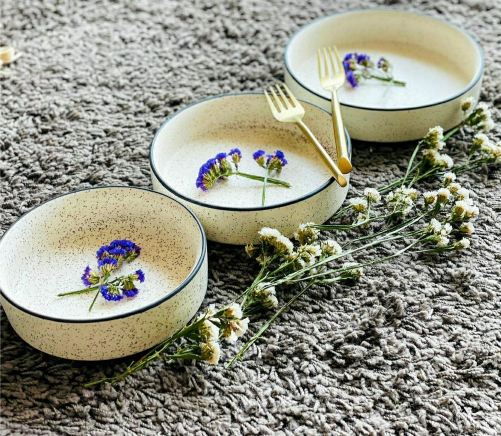 Cwc Flat Bowl Set Matt White Flat Bowl Set (Set of 3): Best ceramic flat bowls – Ceramic ...