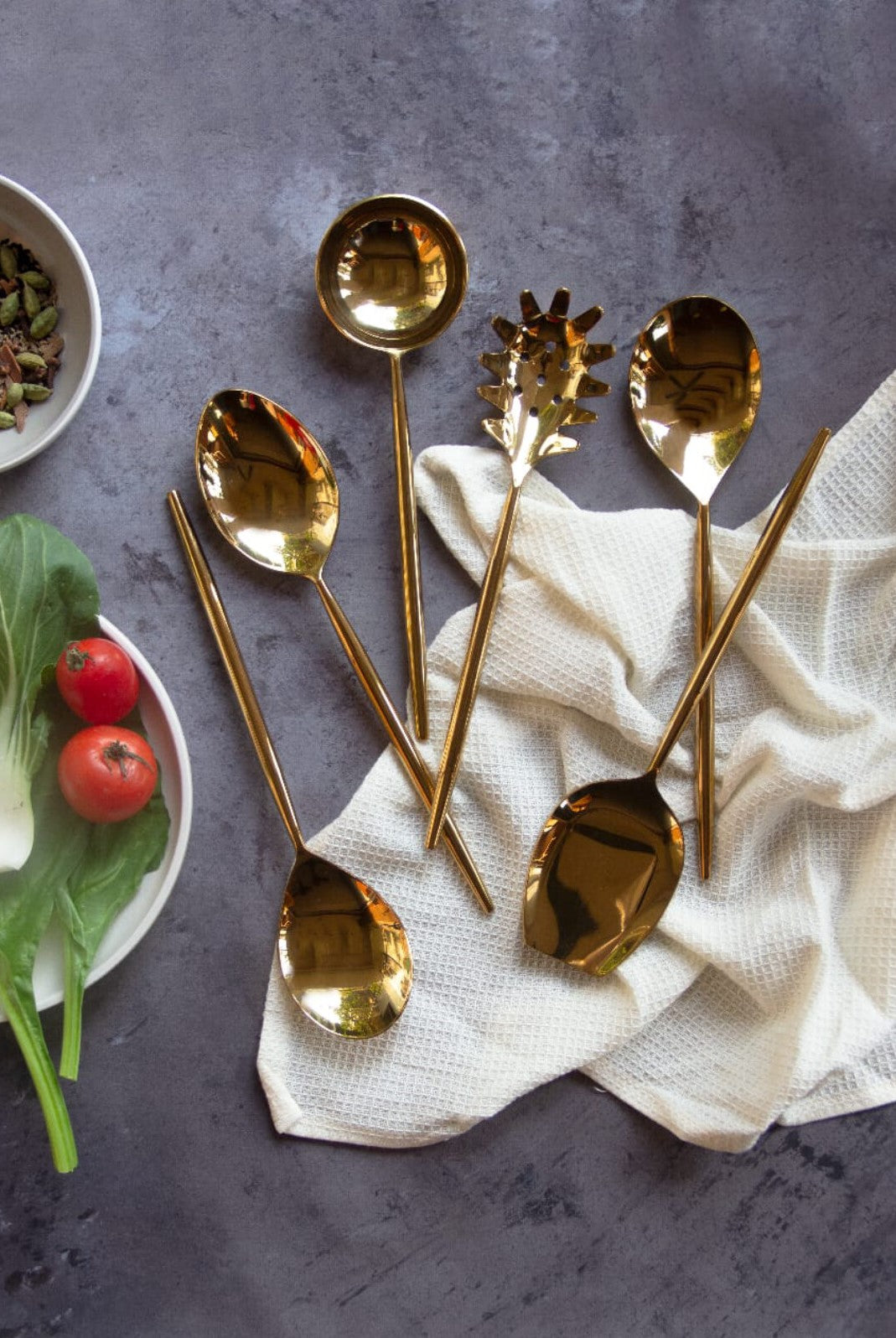 Service Spoon Set Aurum Serving Spoon Set: Best cutlery set – Ceramic Kitchen